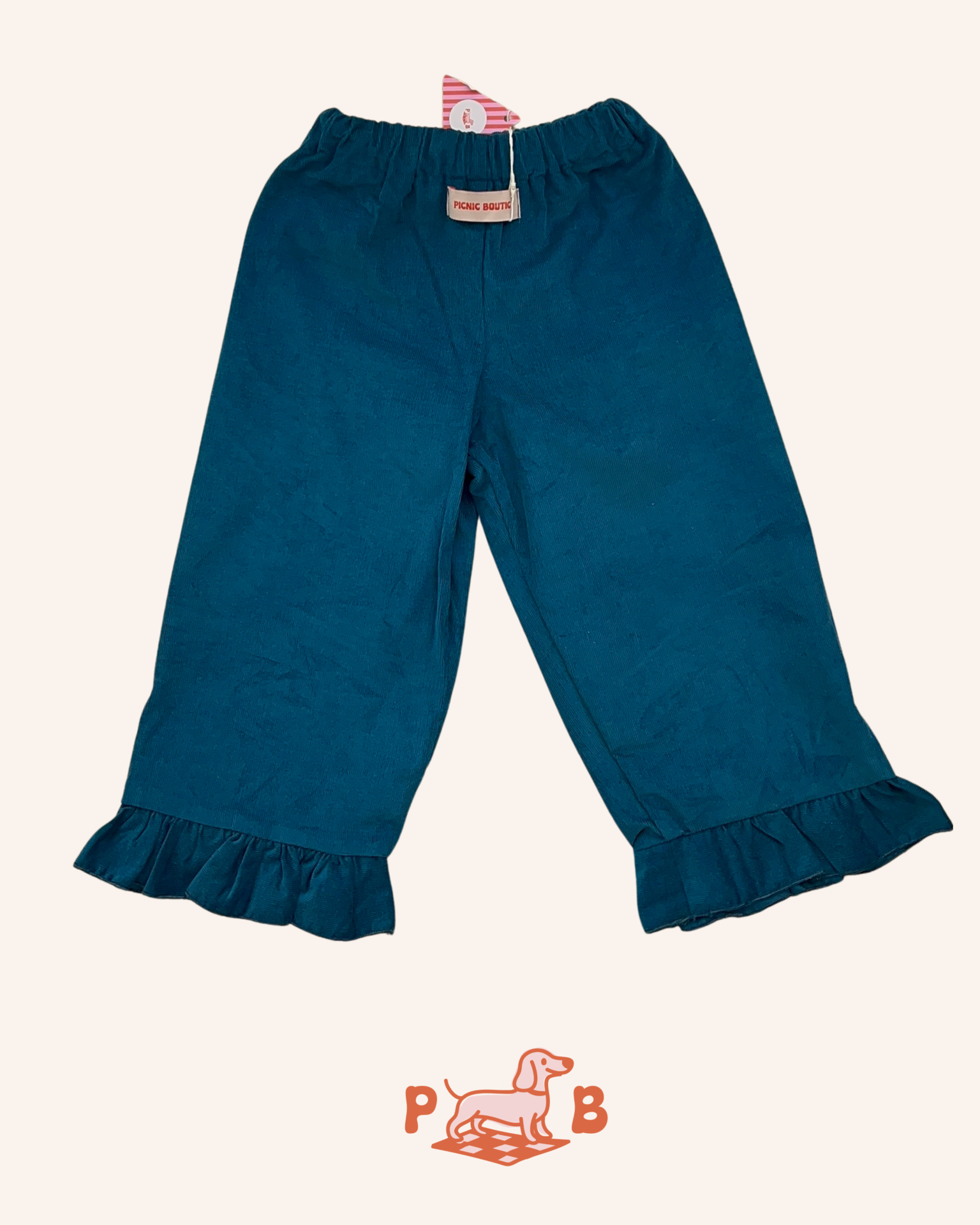 Pantalón volante pana petróleo - Imagen 2
